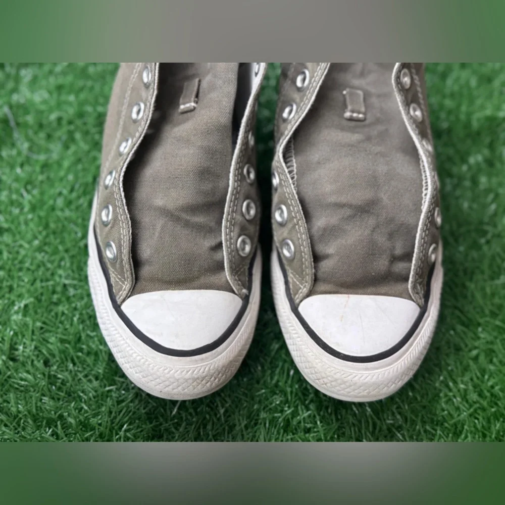 Converse Unisex High-Top Sneakers in Olive‎ Green Size M-6.5 W-8.5 - Picture 6 of 7